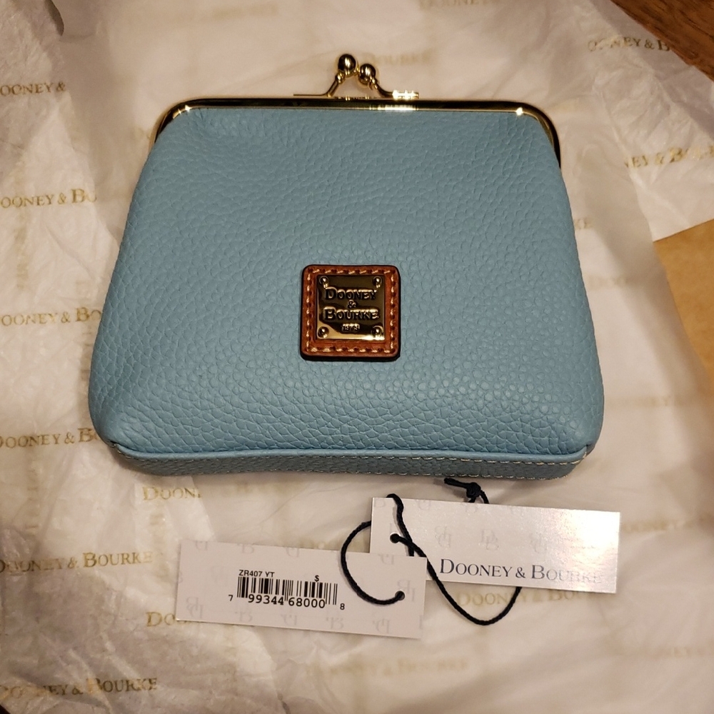 Dooney & Bourke Caribbean Blue Large Framed Purse